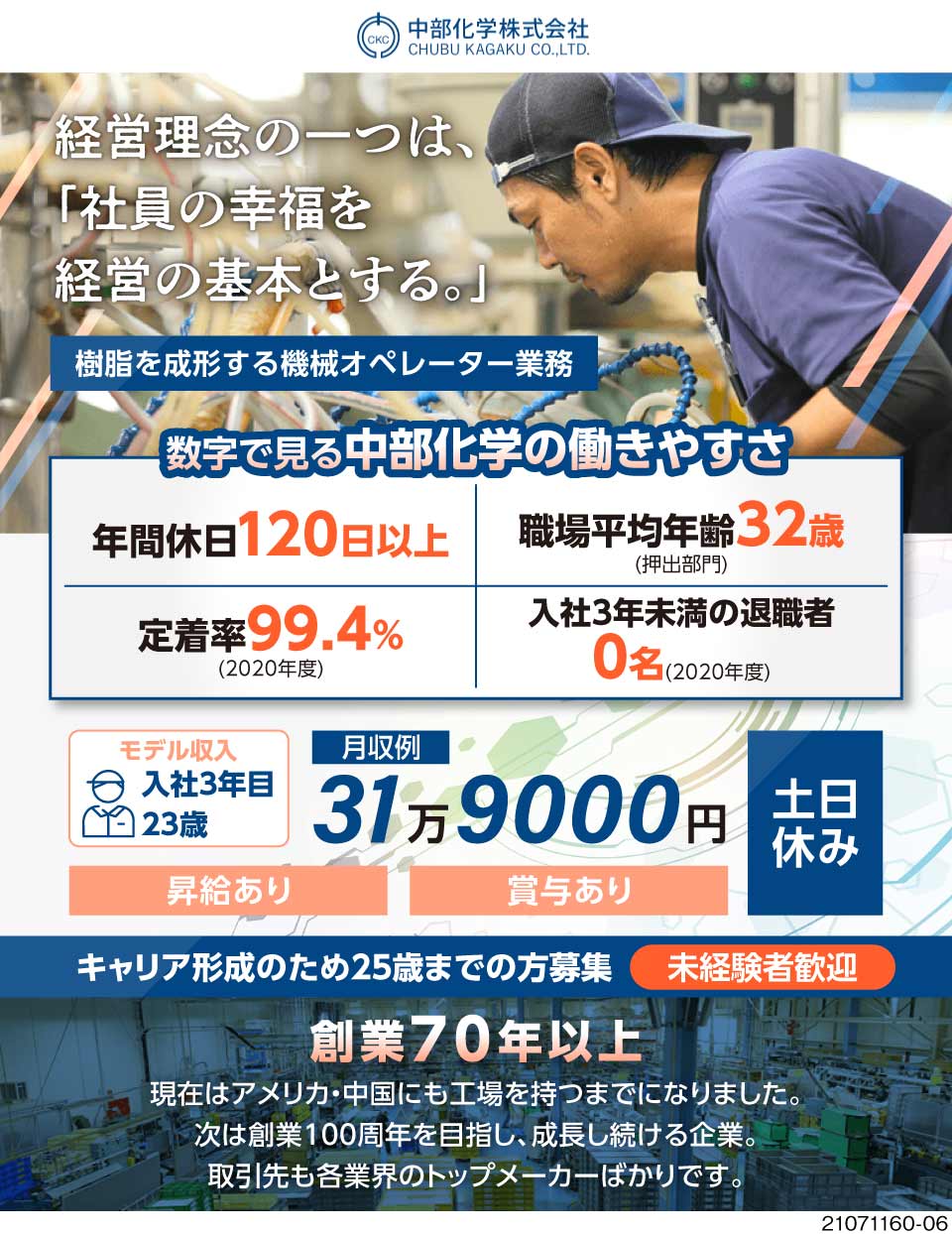 中部化学株式会社 岐阜県加茂郡八百津町 地元優良企業 土日休み 年間休日1 381960 工場求人のジョブコンプラス